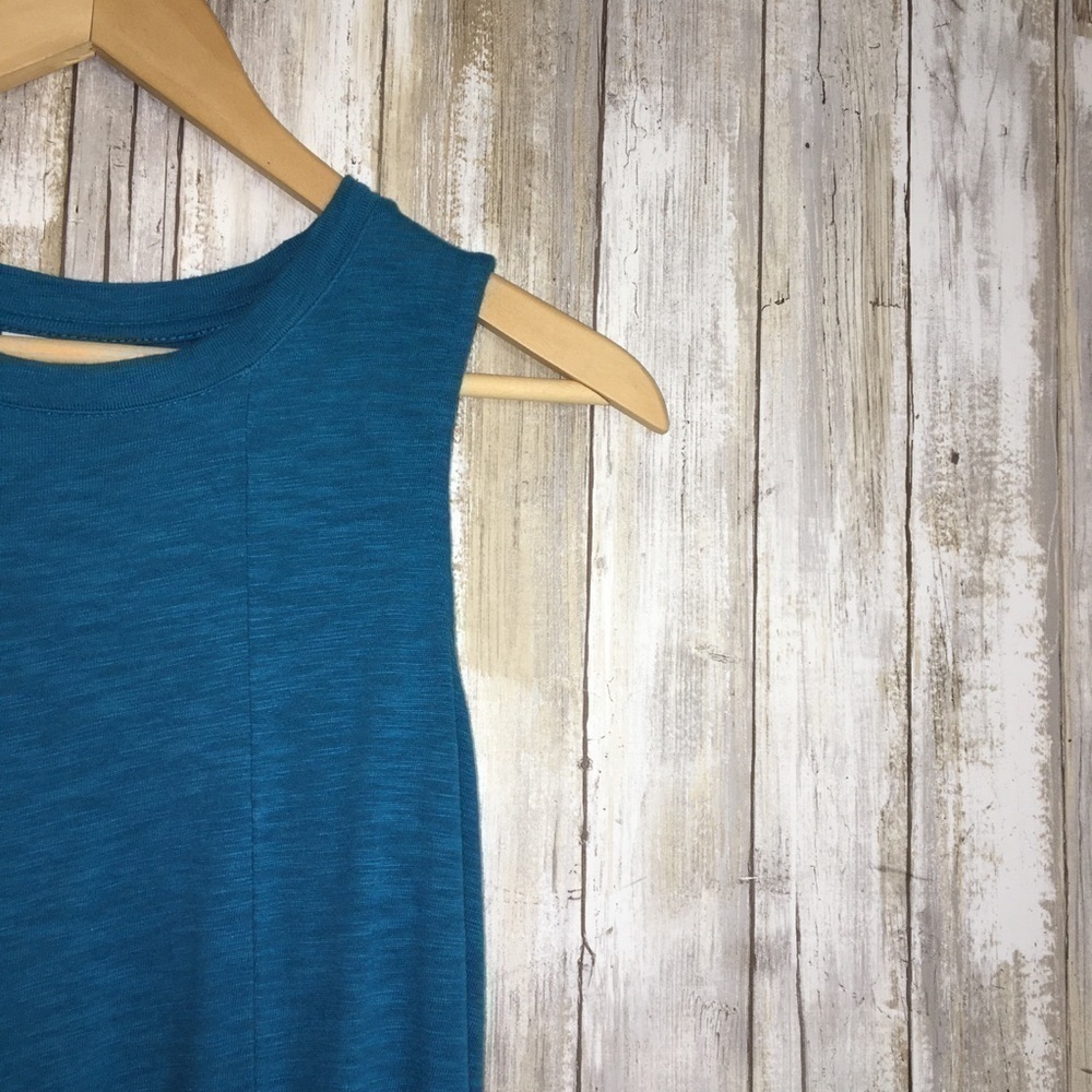 J. Jill Blue Sleeveless Dress With Pockets - Picture 2 of 4